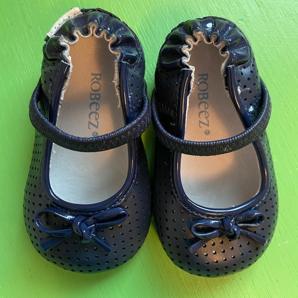 Robeez Navy Graceful Gracie Mary Janes Shoes | Size 3